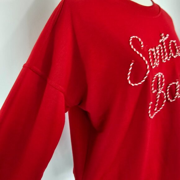 Philosophy Santa Baby Women's Red Ultra Soft Holiday Sweatshirt Size M NWT - Picture 7 of 15